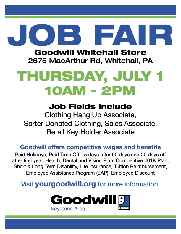 Goodwill Store & Donation Center 2675 MacArthur Rd Whitehall, PA 18052